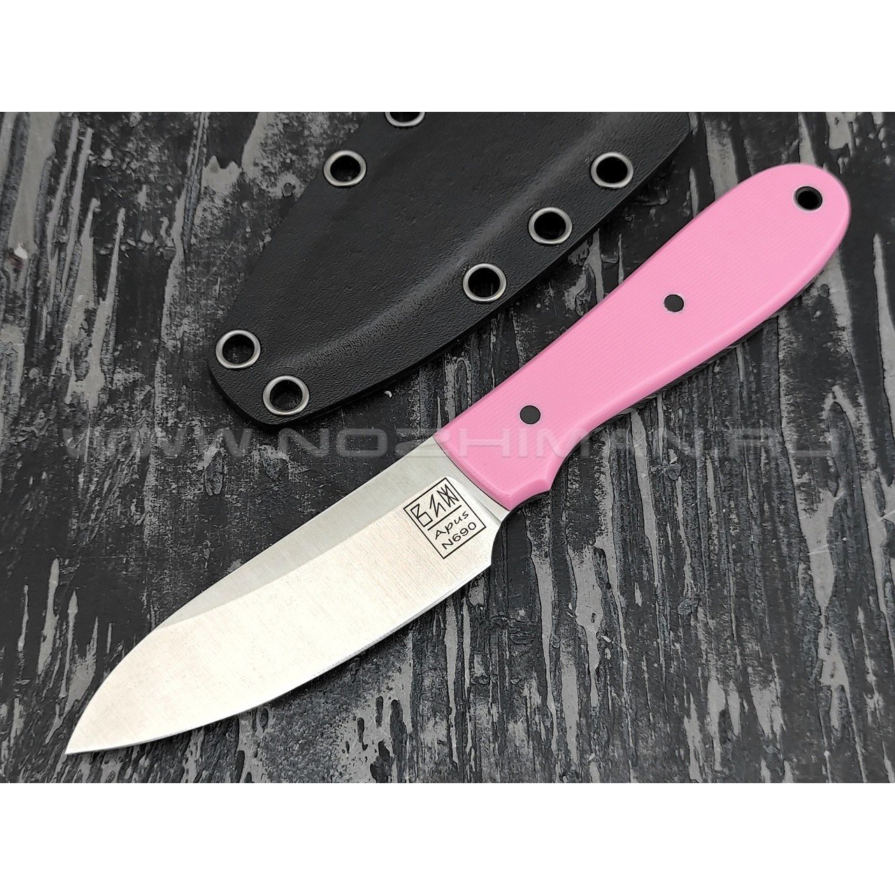 Zh KNIVES нож True сталь N690, рукоять G10 pink
