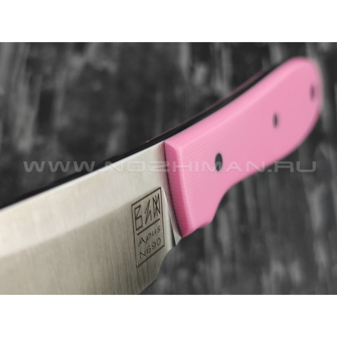 Zh KNIVES нож True сталь N690, рукоять G10 pink