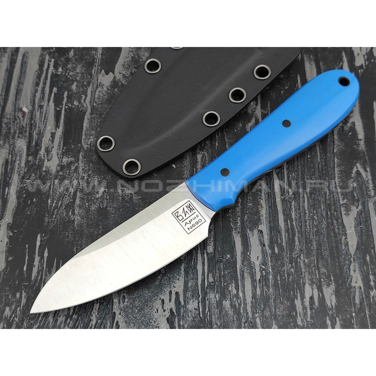 Zh KNIVES нож True сталь N690, рукоять G10 blue