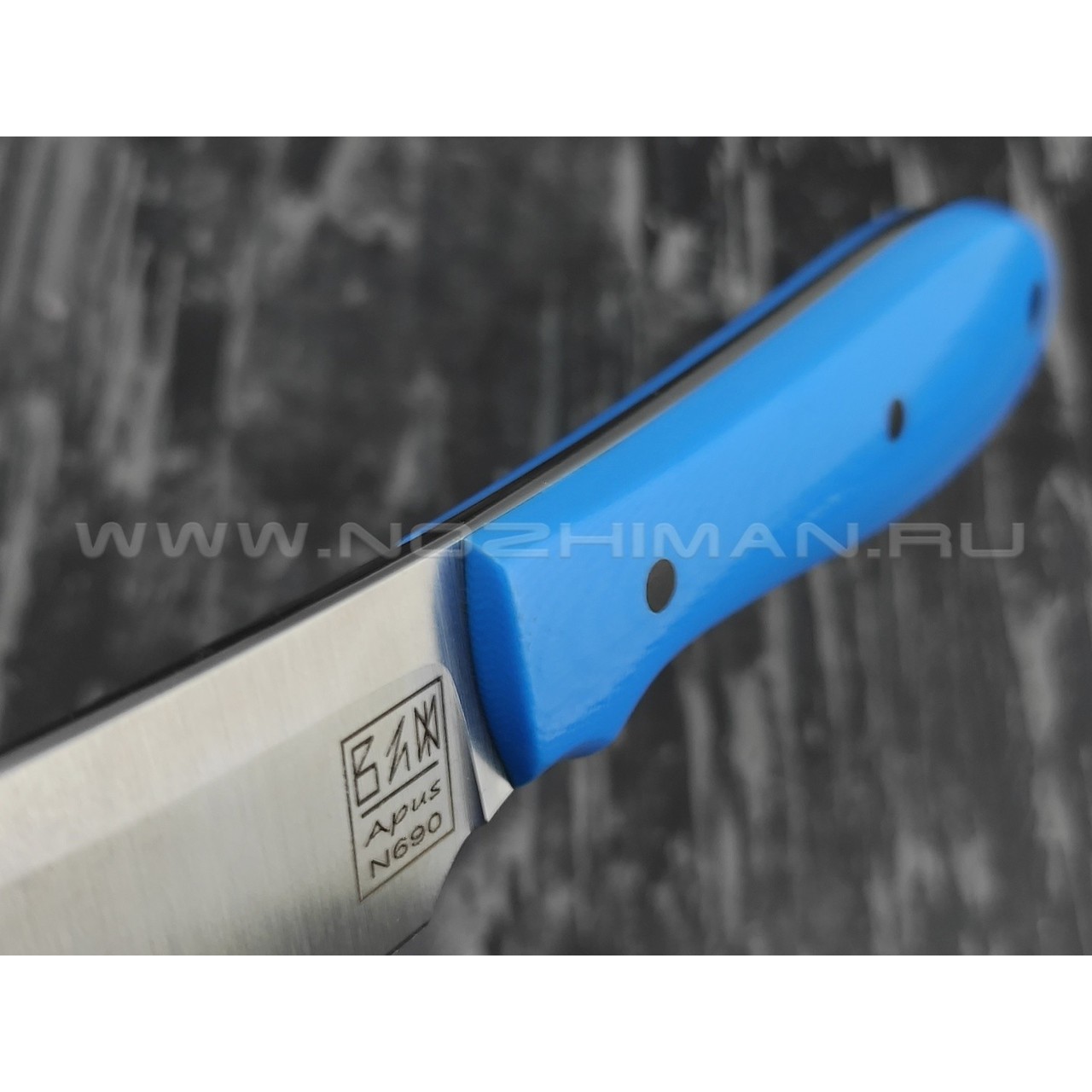 Zh KNIVES нож True сталь N690, рукоять G10 blue