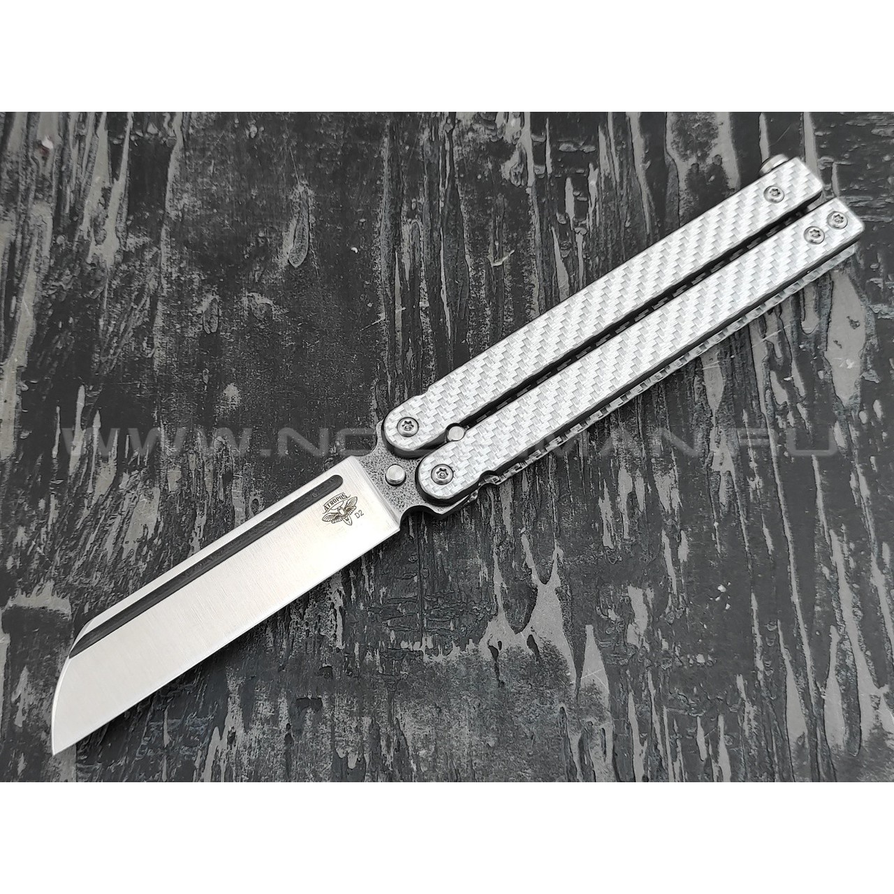 Нож Atroposknife Пират лайт сталь D2, рукоять silver twill