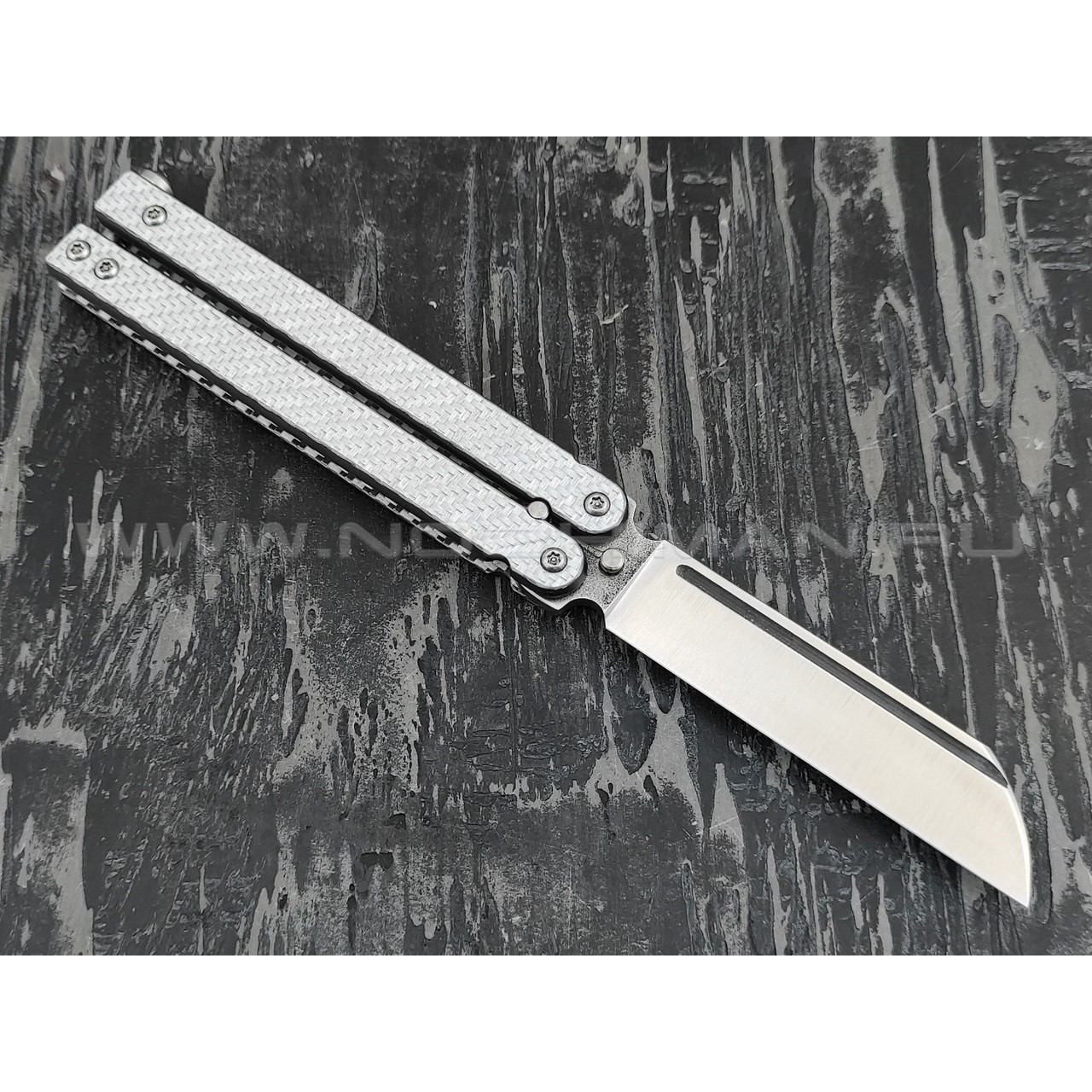 Нож Atroposknife Пират лайт сталь D2, рукоять silver twill