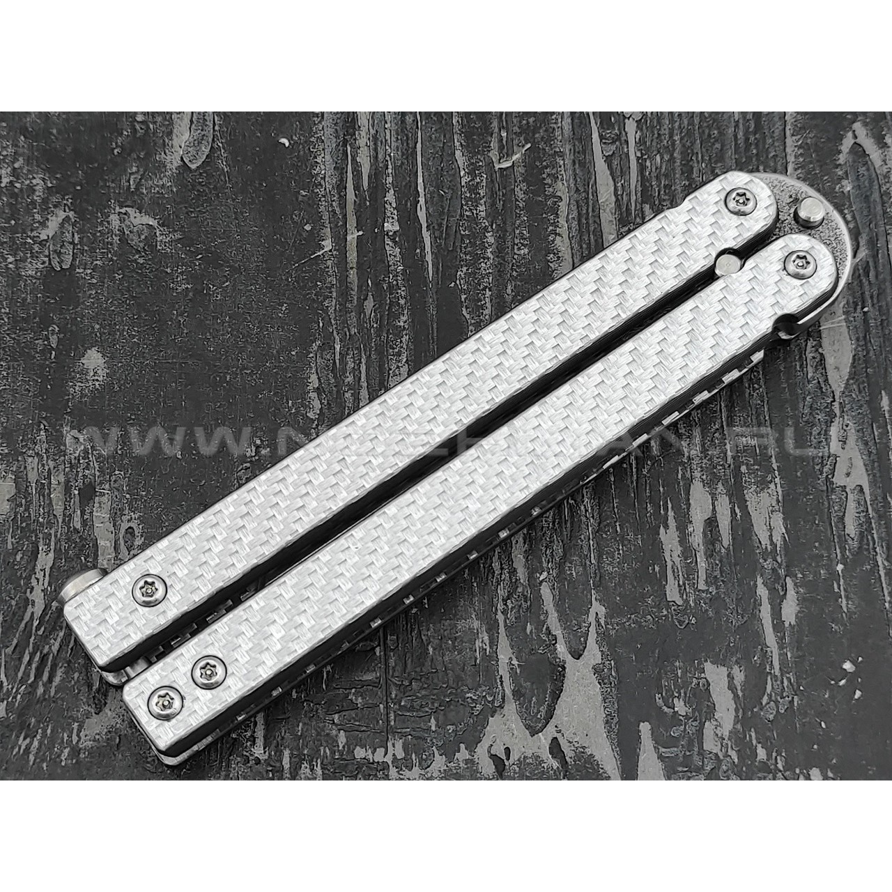Нож Atroposknife Пират лайт сталь D2, рукоять silver twill