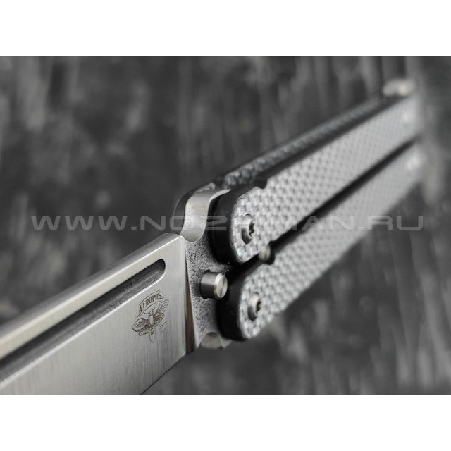 Нож Atroposknife Пират лайт сталь D2, рукоять silver twill