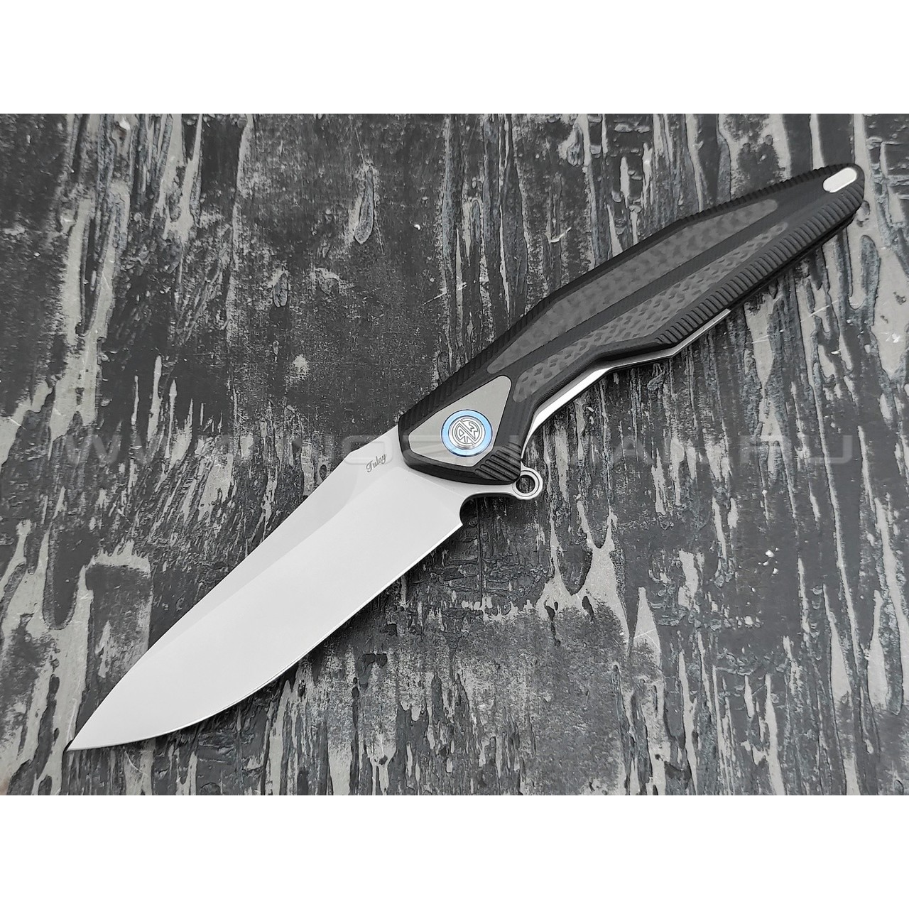 Нож Rike Knife Tulay-B/CF RK12862-2 сталь 154CM, рукоять G10, carbon