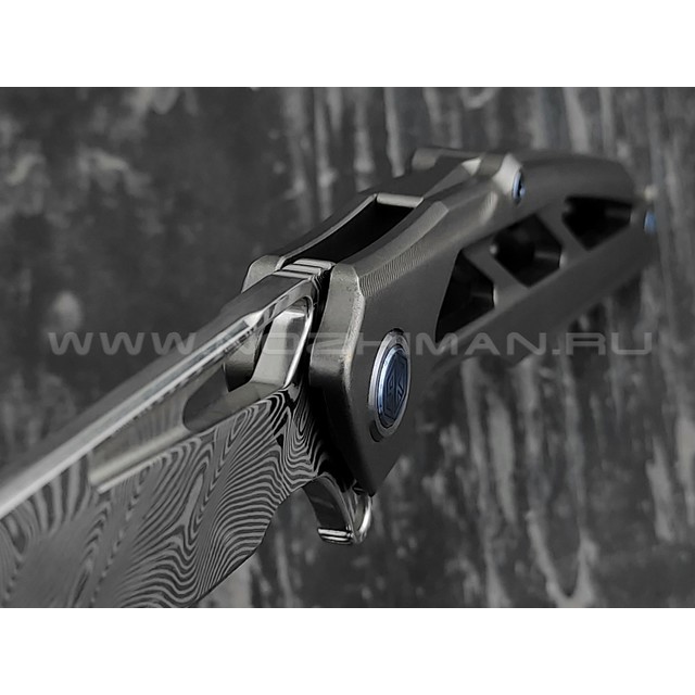 Нож Rike Knife Knight RK11953-1 сталь damasteel, рукоять титан