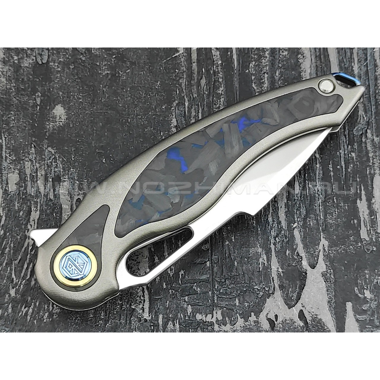 Нож Rike Knife Unicorn-BCF RK12165-1 сталь M390, рукоять титан и carbon