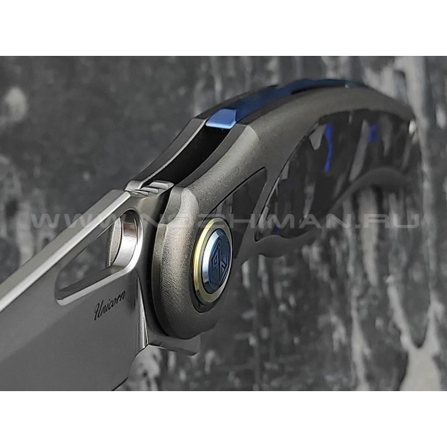 Нож Rike Knife Unicorn-BCF RK12165-1 сталь M390, рукоять титан и carbon