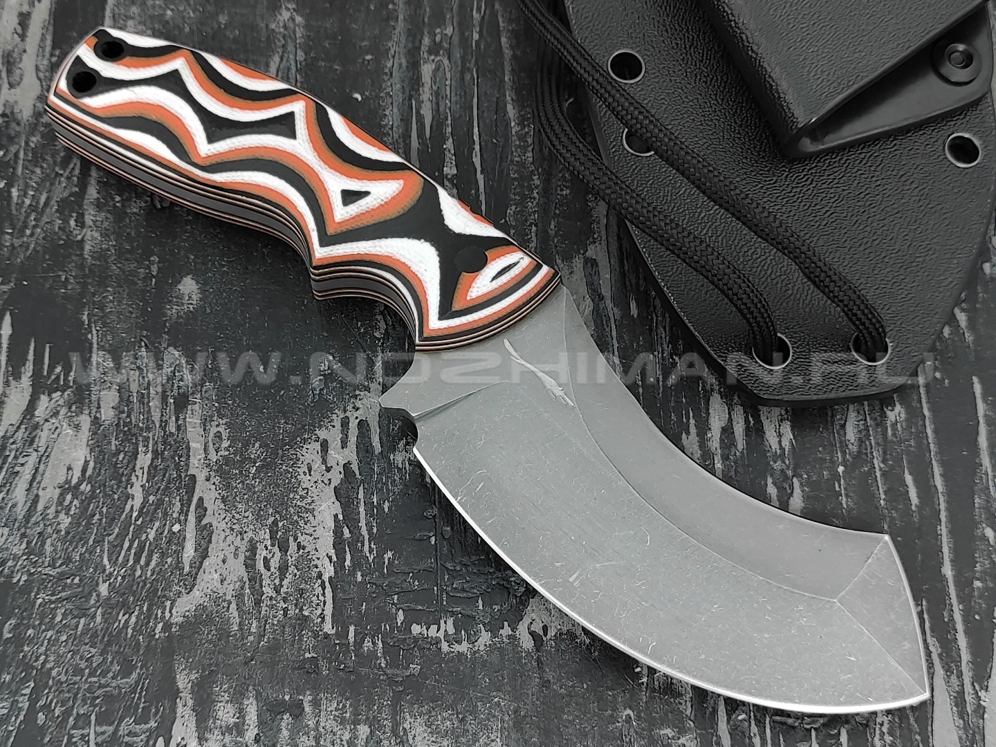 Волчий Век нож "Кондрат 9.5" сталь Niolox WA, рукоять G10, карбоновые пины