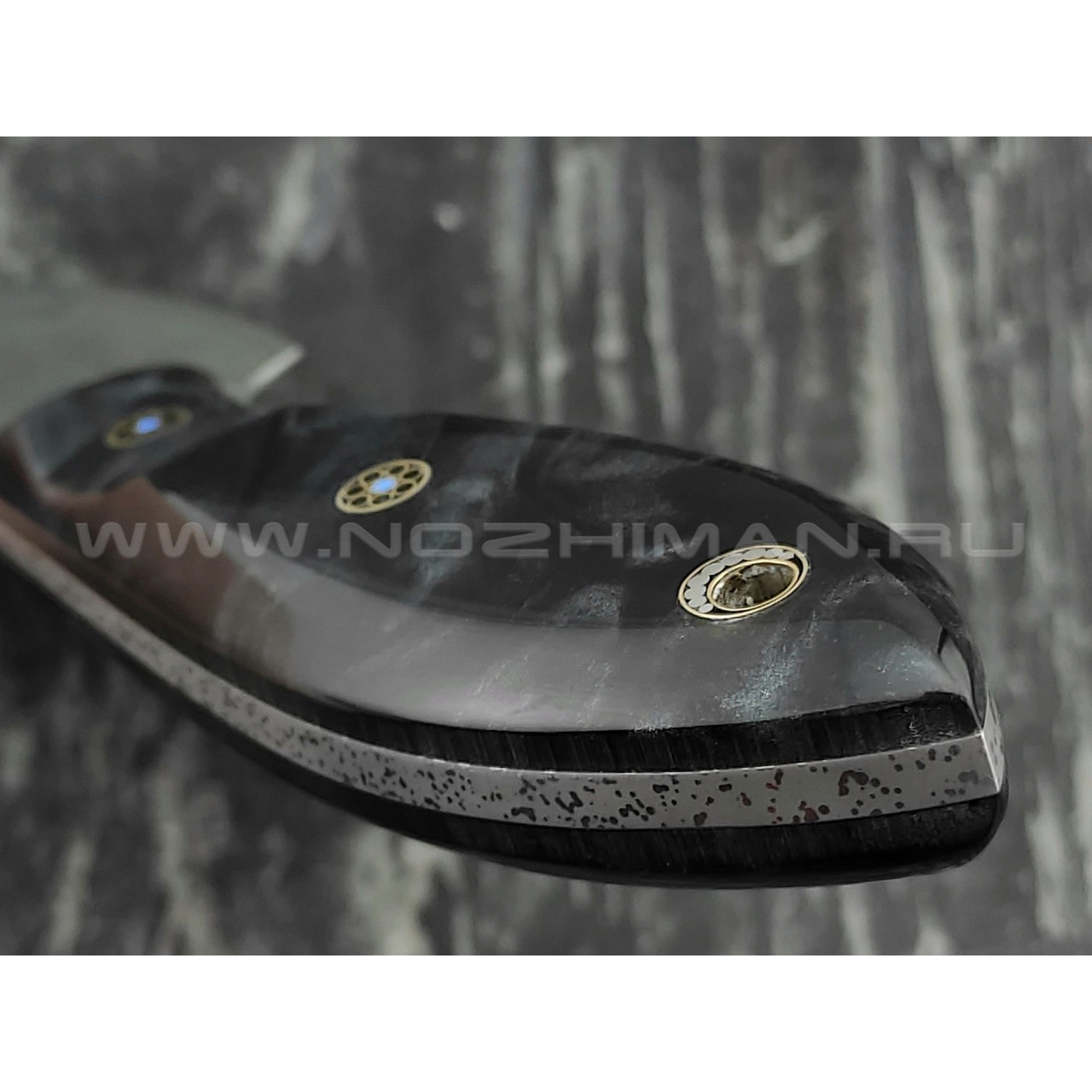 Волчий Век нож "Масичька" Custom сталь M390 WA, рукоять композит, мозаичные пины