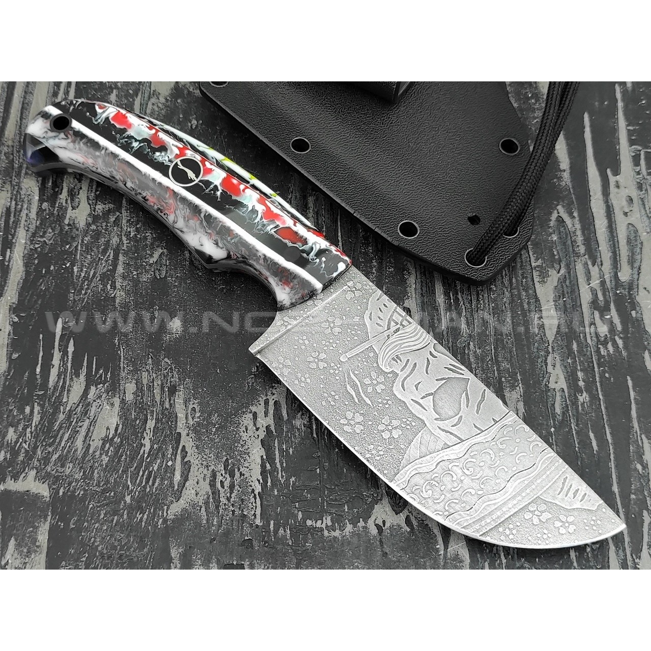 Волчий Век нож "Шихан" Custom Los Mexicanos сталь Niolox WA, рукоять композит
