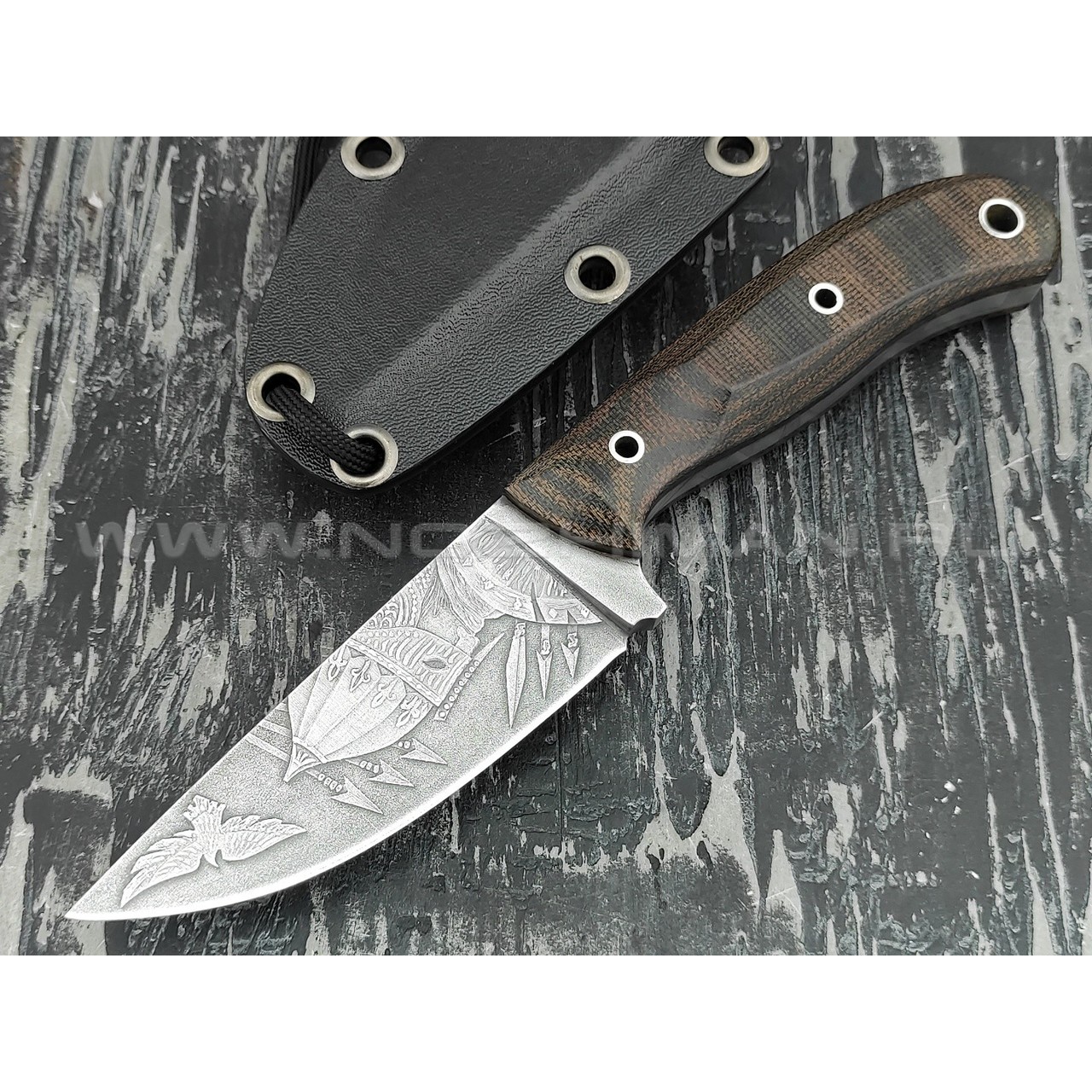 Волчий Век нож "Mark-I" Custom Brutal Edition сталь 1.4116 Krupp 7.5 мм, рукоять микарта