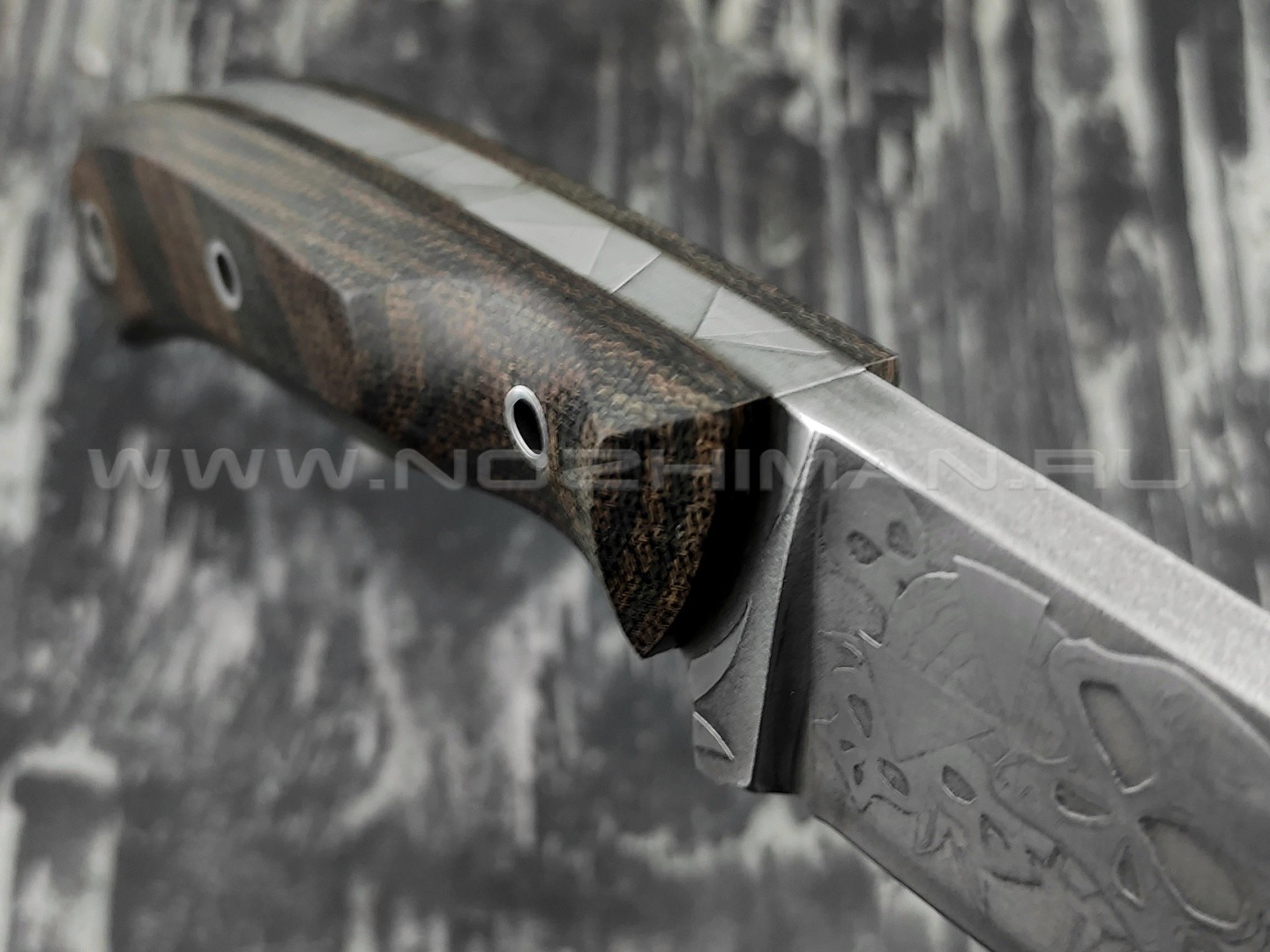 Волчий Век нож "Mark-I" Custom Brutal Edition сталь 1.4116 Krupp 7.5 мм, рукоять микарта