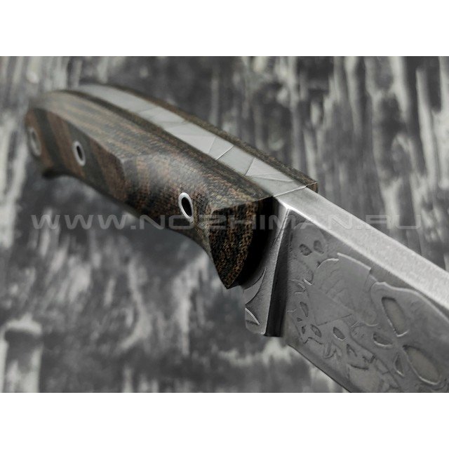 Волчий Век нож "Mark-I" Custom Brutal Edition сталь 1.4116 Krupp 7.5 мм, рукоять микарта