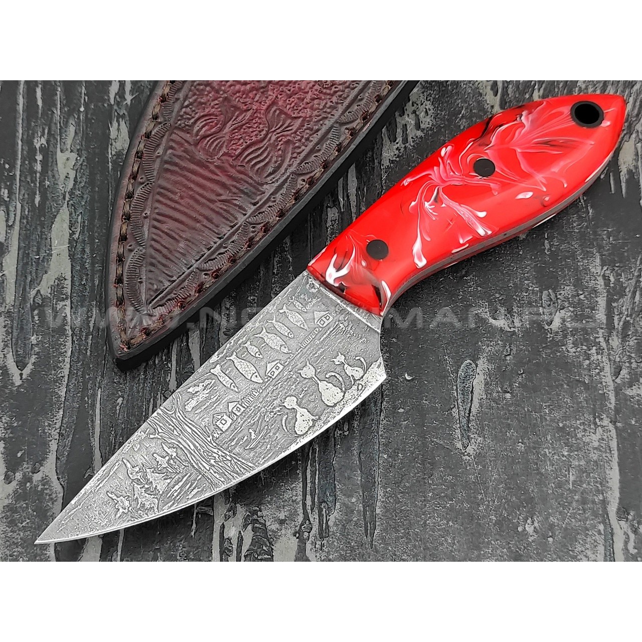 Волчий Век нож "Масичька" Custom Cat's Night сталь Niolox WA, рукоять композит