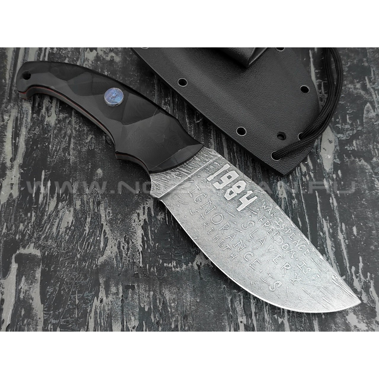 Волчий Век нож "Fantocci" Custom 1984 сталь PGK WA, рукоять G10, титан