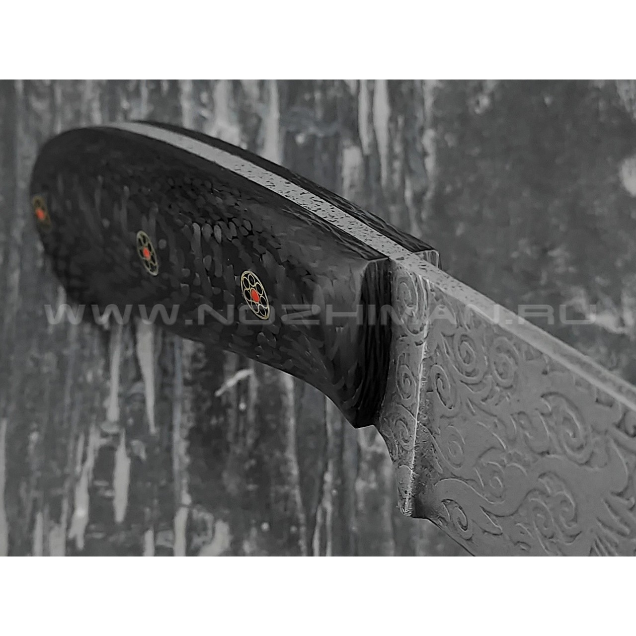 Волчий Век нож "Гаджет" Custom сталь Niolox WA, рукоять карбон, пины