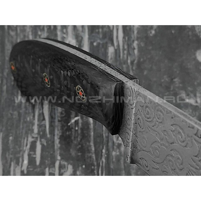 Волчий Век нож "Гаджет" Custom сталь Niolox WA, рукоять карбон, пины