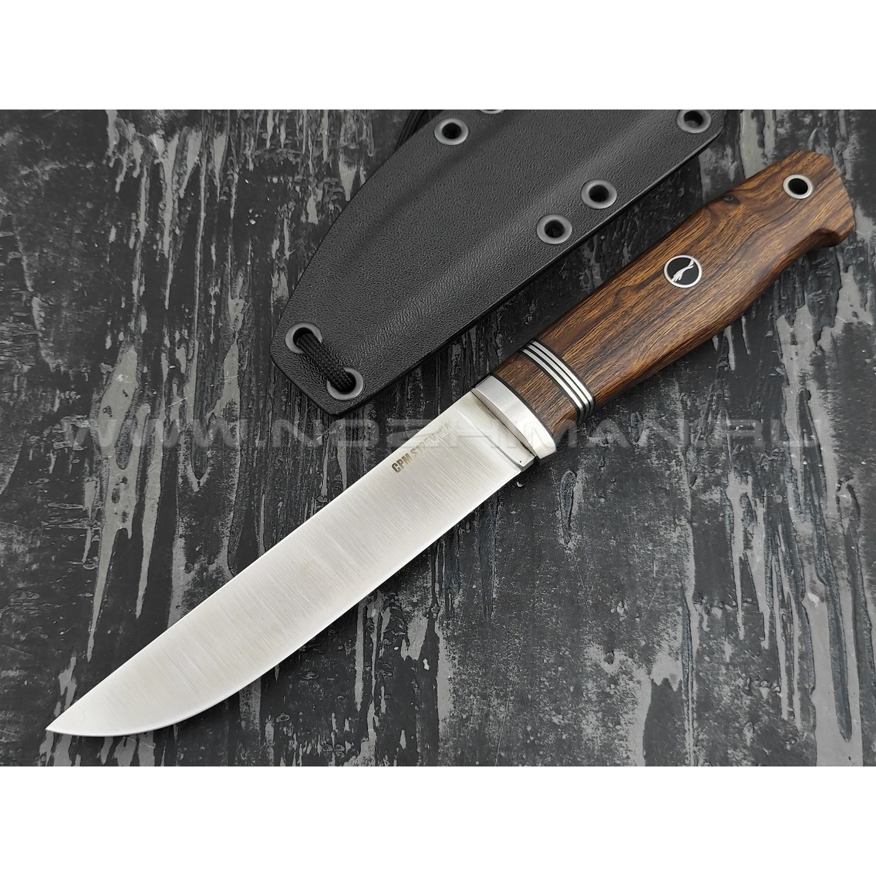 Волчий Век нож "Слон" сталь CPM S125V WA, рукоять Ironwood, нейзильбер