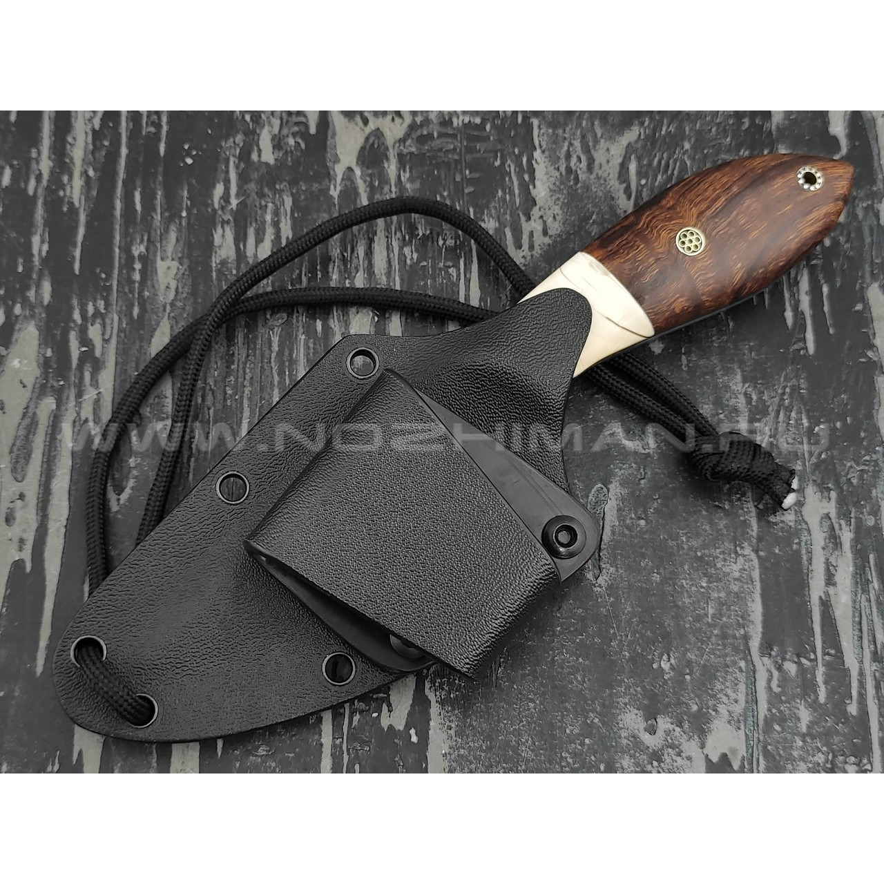 Волчий Век нож "Масичька" сталь CPM S125V WA, рукоять Ironwood, бивень мамонта, пины