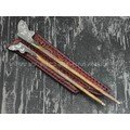 Заколки-шпильки, сталь Niolox WA с художественным многоуровневым оформлением Заколки-шпильки, сталь Niolox WA с художественным многоуровневым оформлением