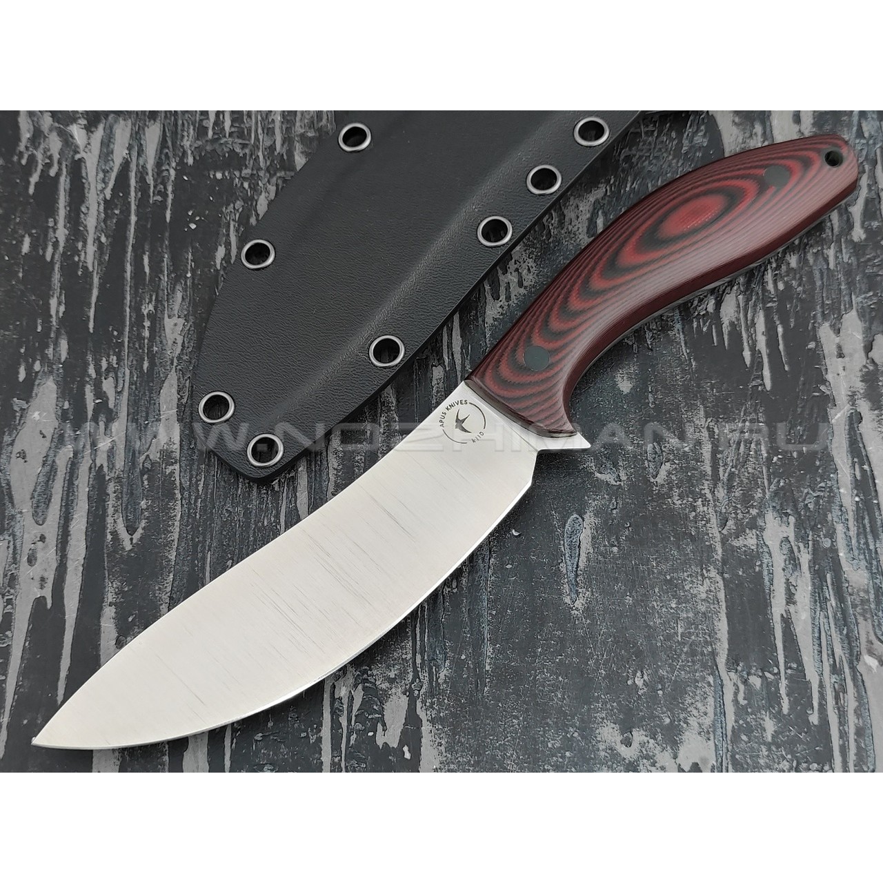 Апус нож Yuhro сталь K110, рукоять G10 red & black