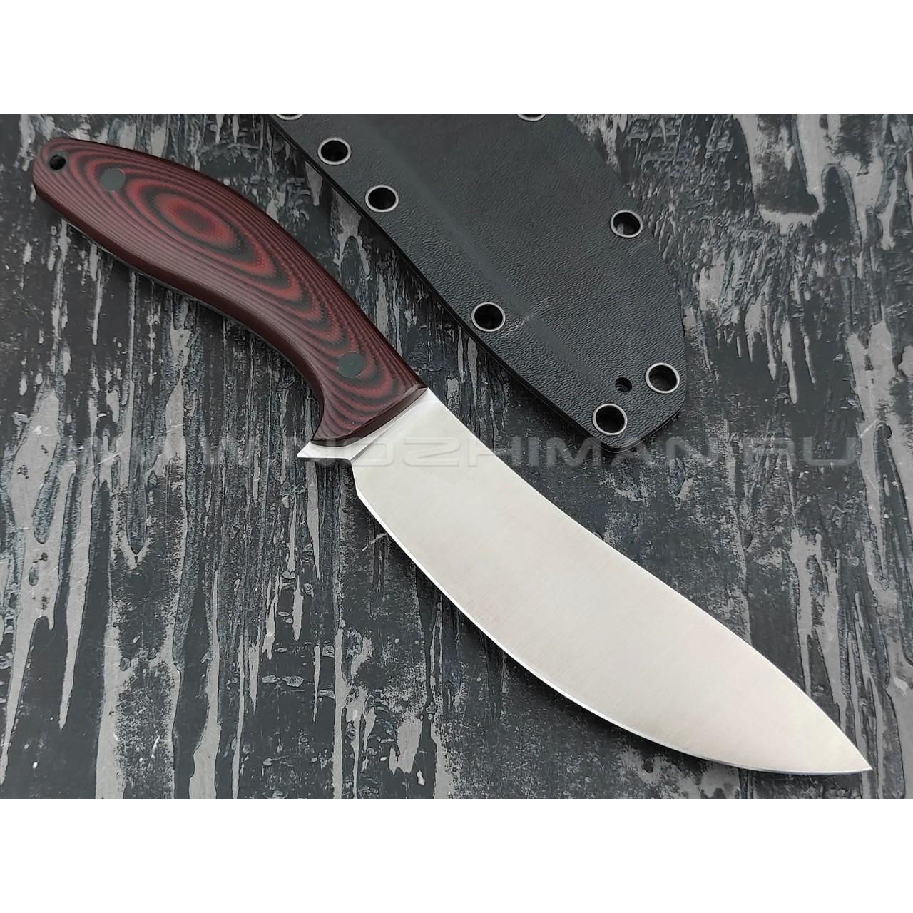 Апус нож Yuhro сталь K110, рукоять G10 red & black