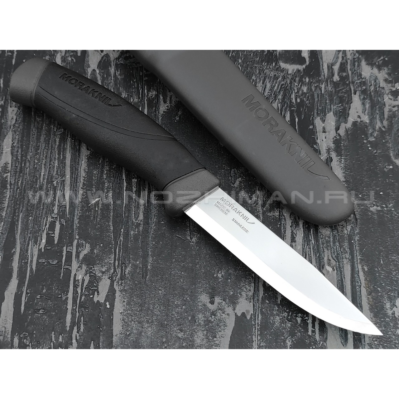 MORAKNIV нож Companion Antracite 13165 сталь inox, рукоять резинопластик