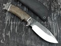 Кузница Коваль нож "Бобер" сталь N690, рукоять стаб. карельская береза