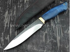 Кузница Коваль нож "Акула" сталь N690, рукоять стаб. карельская береза