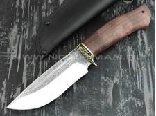 Кузница Коваль нож "Омуль" сталь 110Х18, рукоять стаб. карельская береза