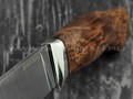 Кузница Коваль нож "Ладья" сталь M390, рукоять стаб. карельская береза