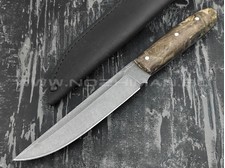 Кузница Коваль нож "Нэрка" булатная сталь, рукоять стаб. карельская береза