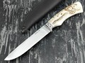 Кузница Коваль нож "Леголас" сталь 110Х18, рукоять рог лося, пирография