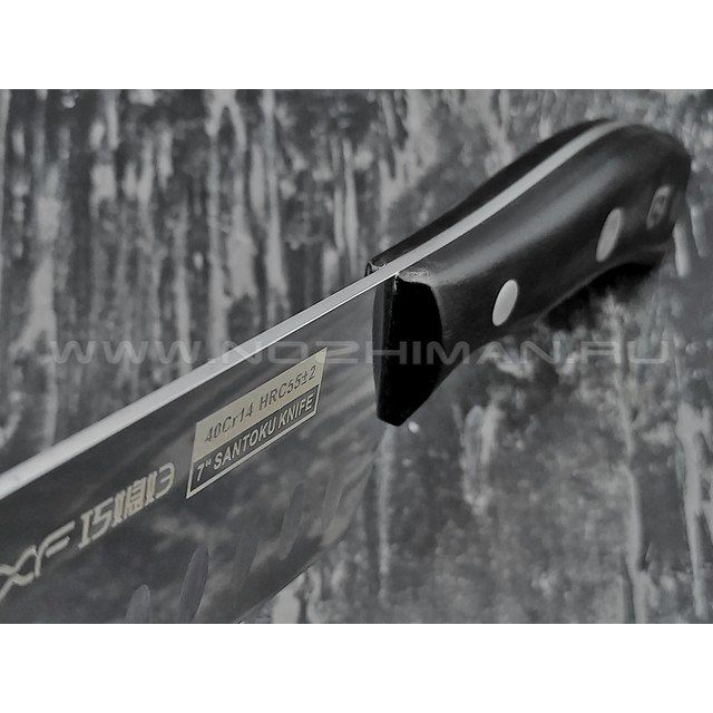 QXF нож Santoku R-4257 сталь 40Cr14, рукоять ABS