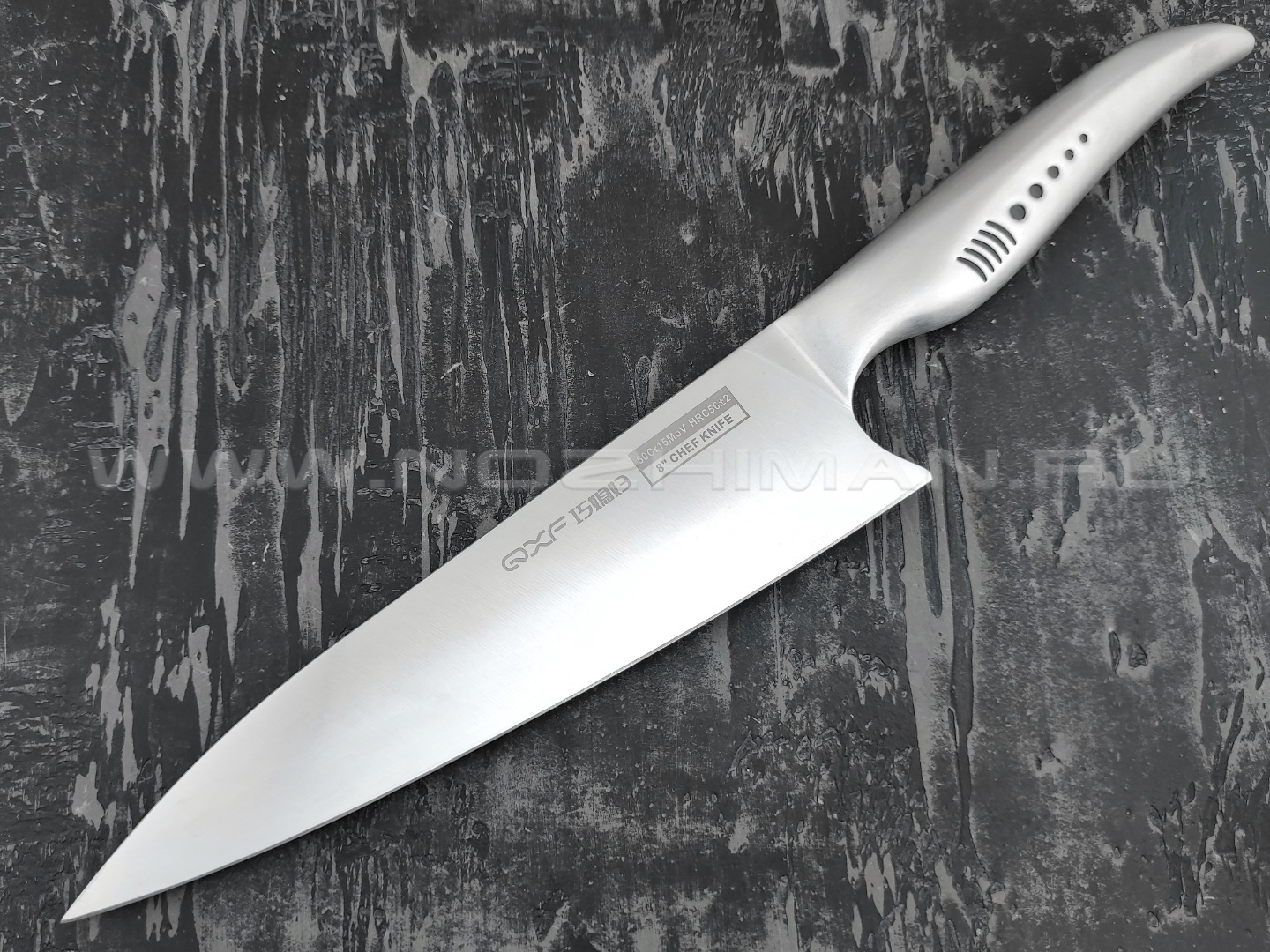 QXF Shark шеф нож R-5328 сталь 50Cr15MoV, рукоять сталь