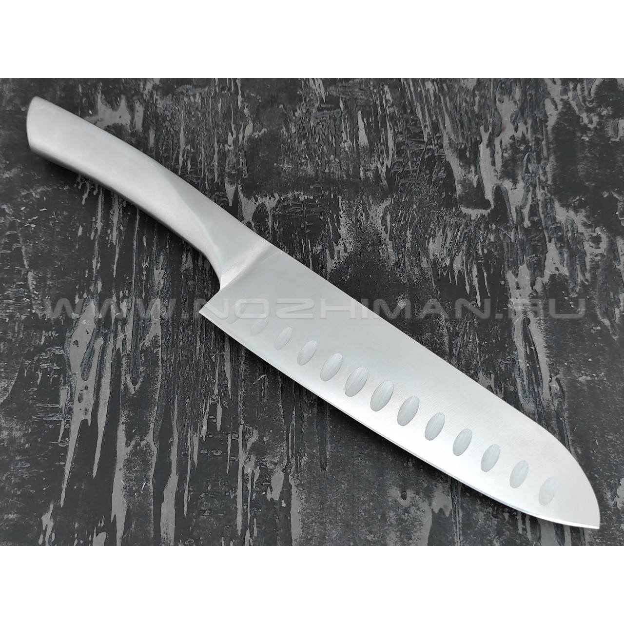 QXF нож Santoku R-4457 сталь 40Cr14, рукоять сталь