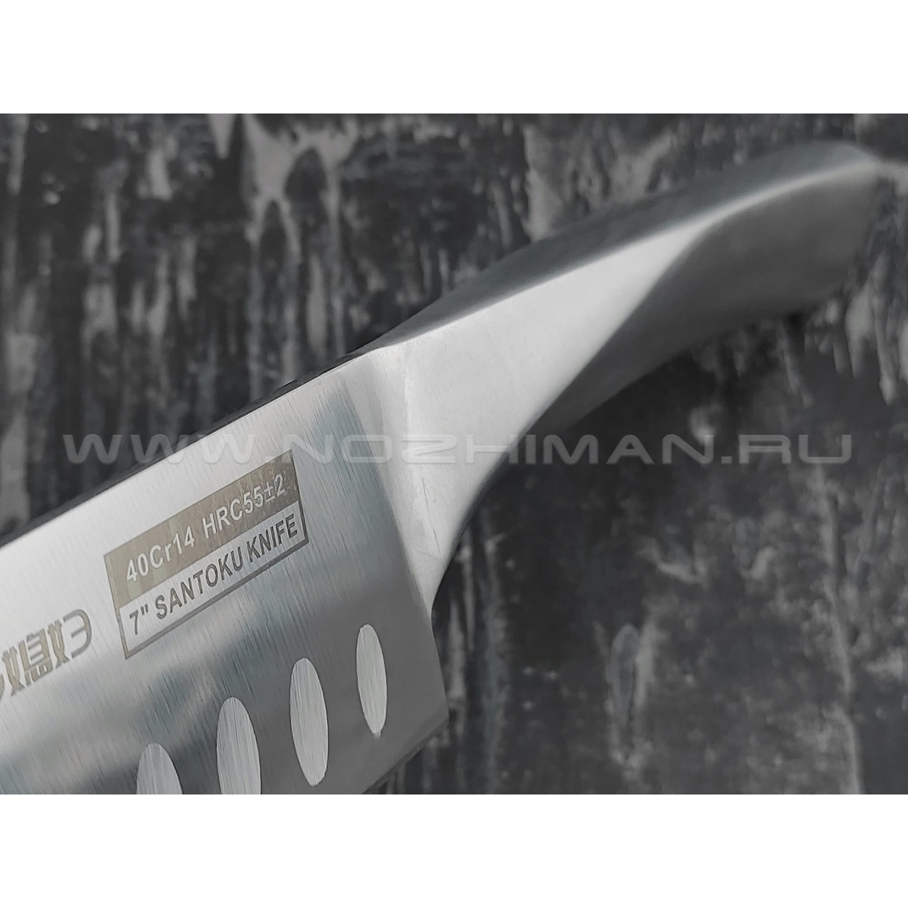 QXF нож Santoku R-4457 сталь 40Cr14, рукоять сталь