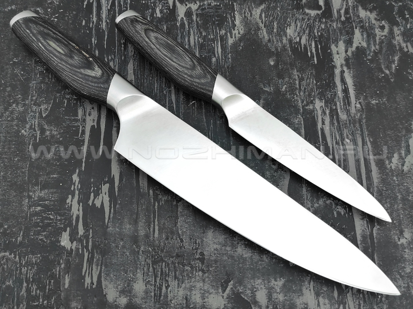 QXF набор из двух кухонных ножей R-51-2 сталь 50Cr15MoV, рукоять дерево