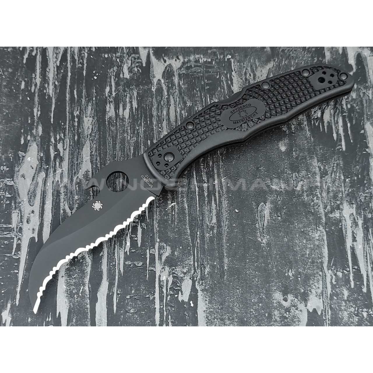 Нож Spyderco Matriarch 2 Emerson C12SBBK2W, сталь VG-10 black, рукоять FRN