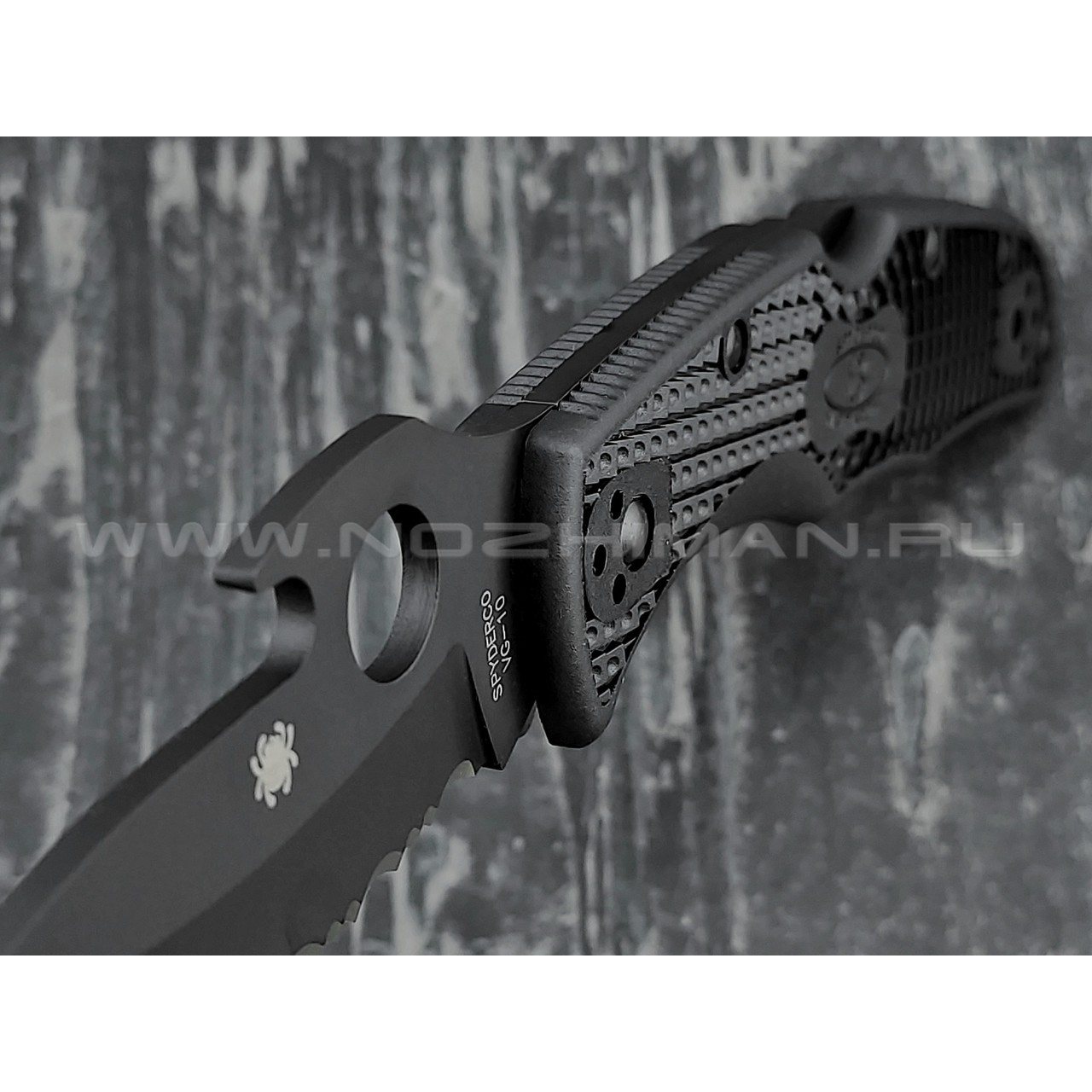 Нож Spyderco Matriarch 2 Emerson C12SBBK2W, сталь VG-10 black, рукоять FRN