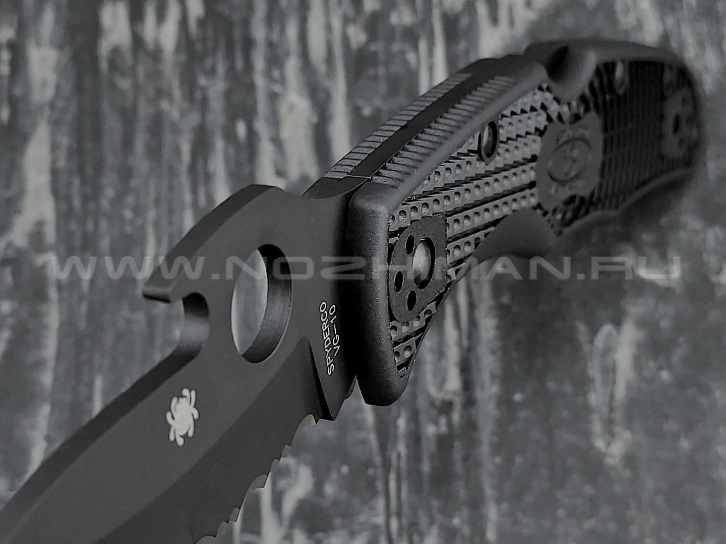 Нож Spyderco Matriarch 2 Emerson C12SBBK2W, сталь VG-10 black, рукоять FRN