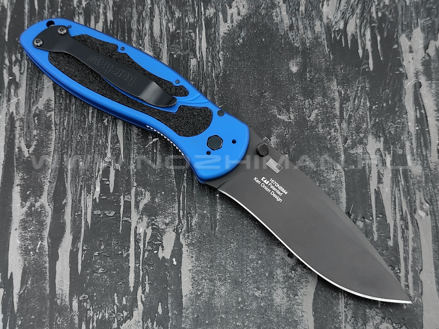 Нож Kershaw Blur 1670NBM4 сталь CPM-M4 black, рукоять aluminum 6061-T6 blue