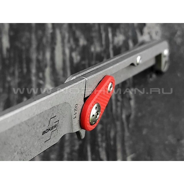 Нож Boker Plus Fragment 01BO661 сталь 9Cr13CoMoV, рукоять сталь, g10 red
