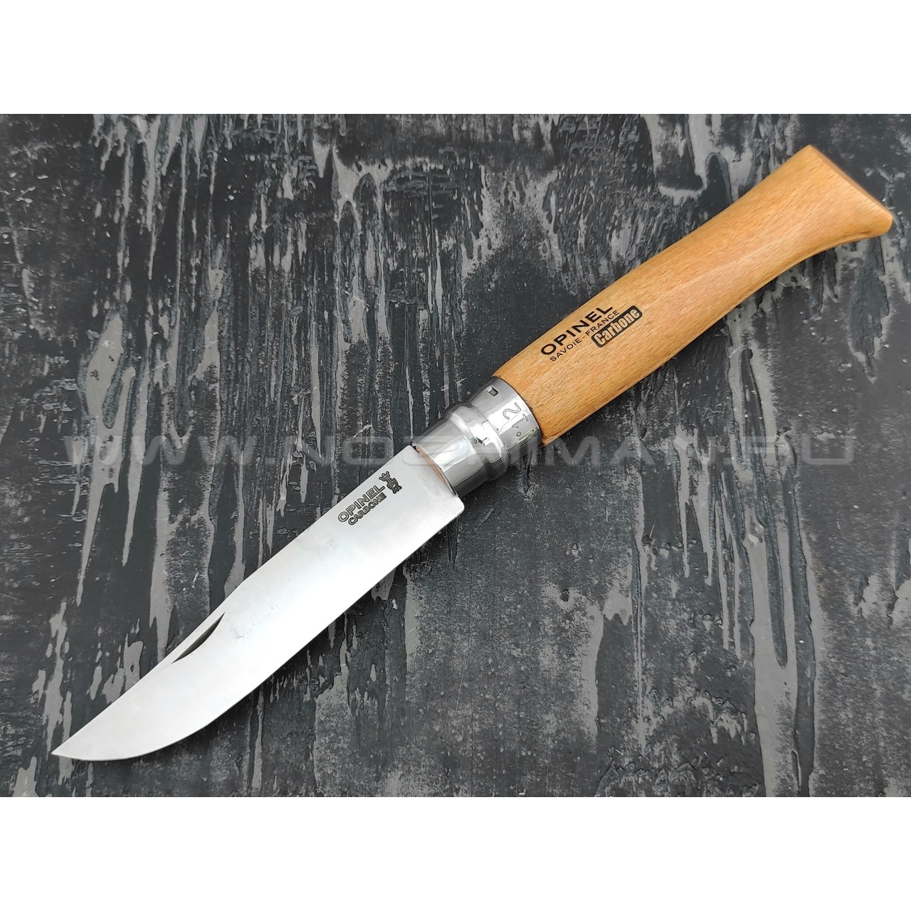 Нож Opinel Carbone №12 001256 сталь XC90, рукоять бук
