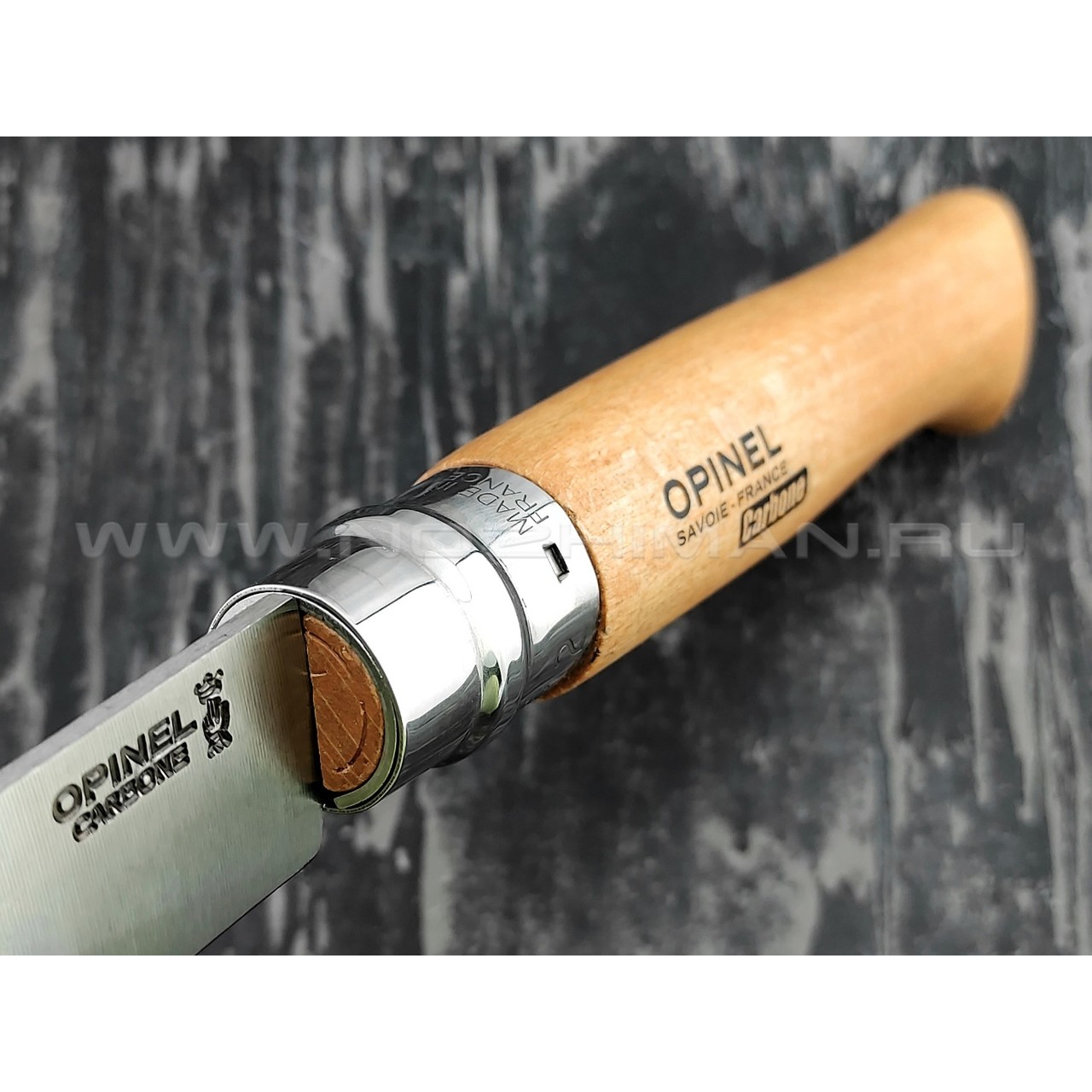 Нож Opinel Carbone №12 001256 сталь XC90, рукоять бук