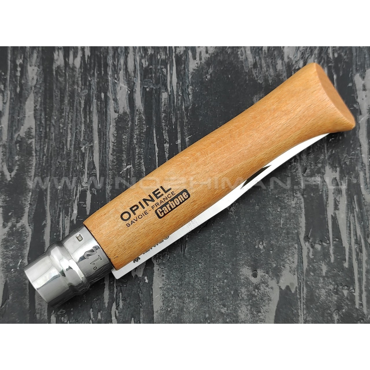 Нож Opinel Carbone №12 001256 сталь XC90, рукоять бук