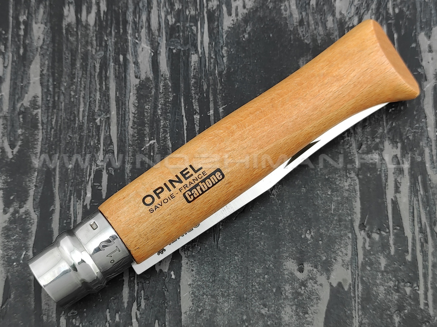 Нож Opinel Carbone №12 001256 сталь XC90, рукоять бук
