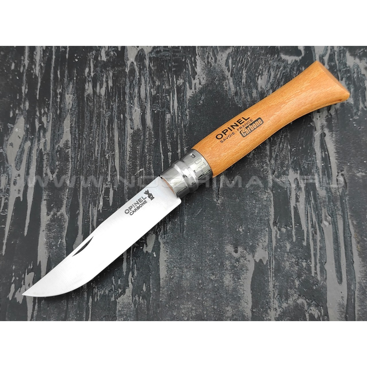 Нож Opinel Carbone №10 113100 сталь XC90, рукоять бук