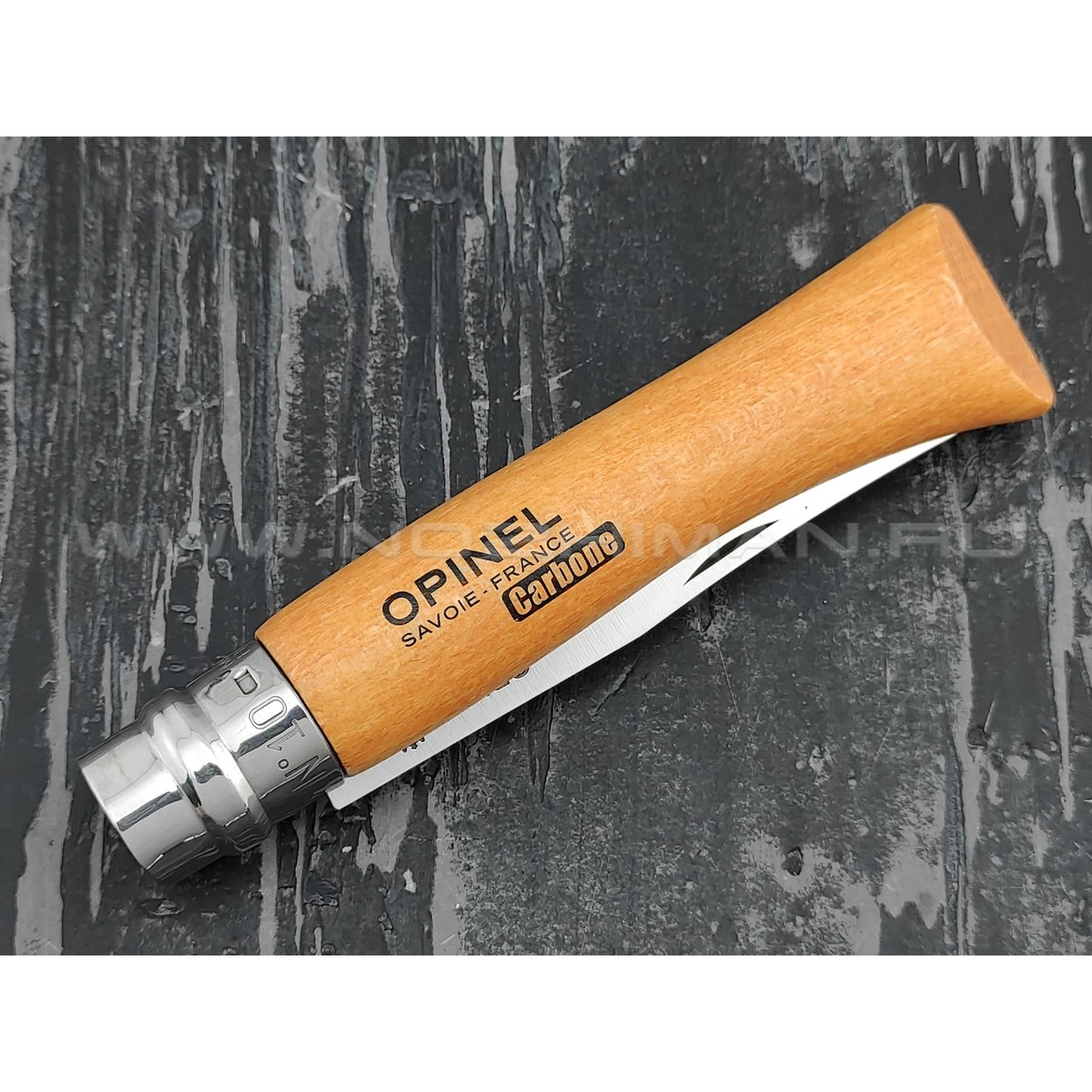 Нож Opinel Carbone №10 113100 сталь XC90, рукоять бук